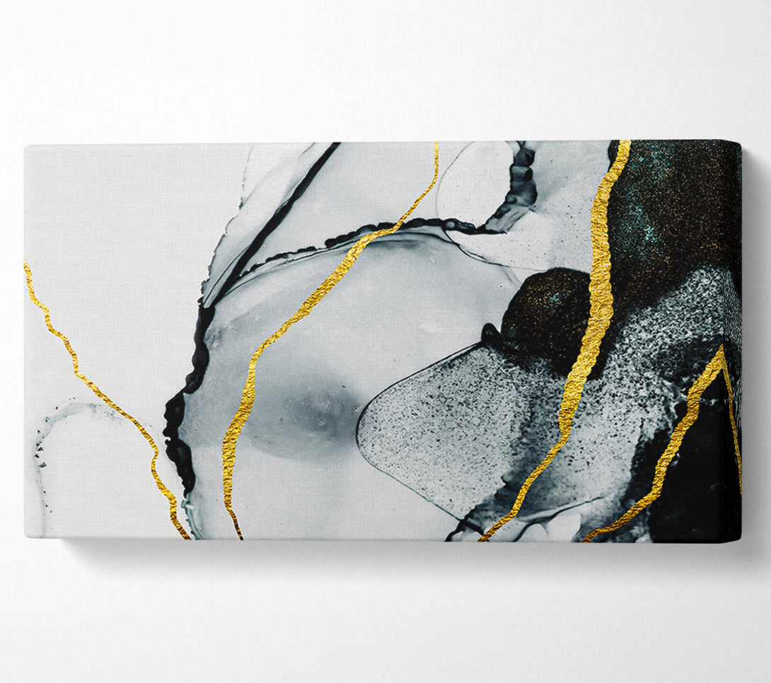  A Canvas Print of The Black Stone Glitter Canvas Wall Art