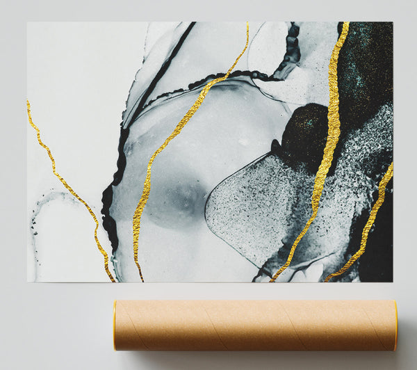 The Black Stone Glitter Poster