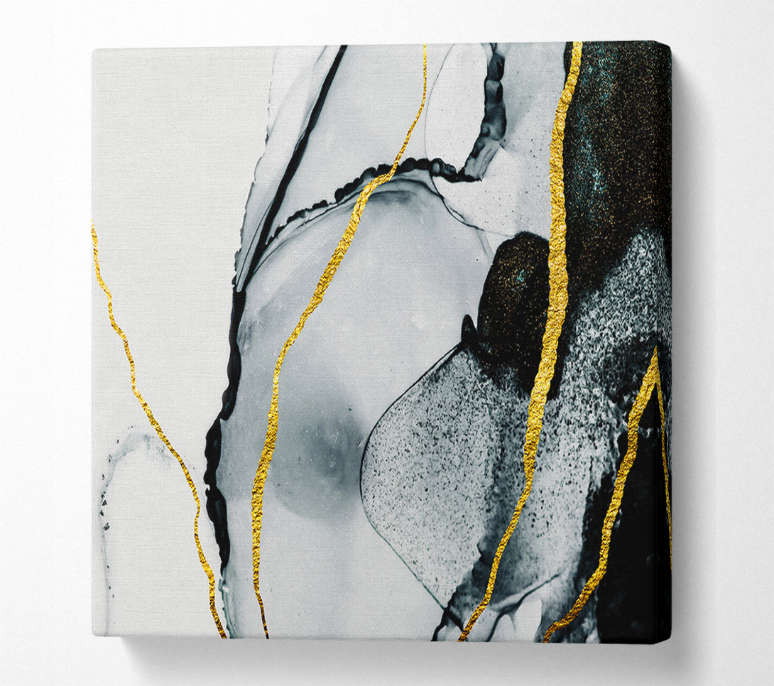  A Canvas Print of The Black Stone Glitter Canvas Wall Art