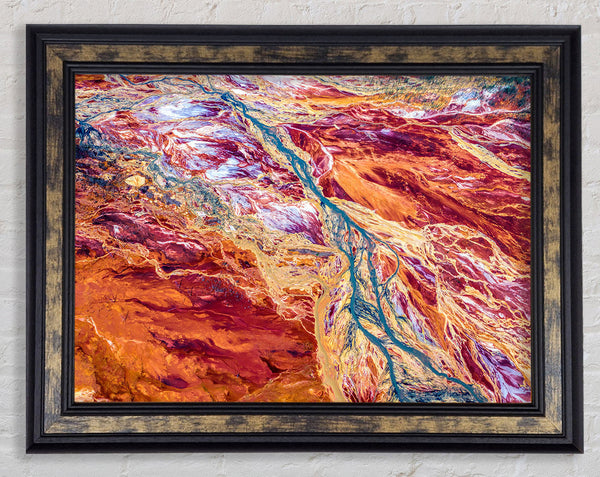 The Mountain River System Framed Print