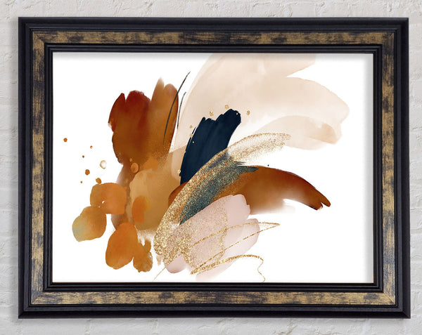 Natural Brush Strokes Framed Print