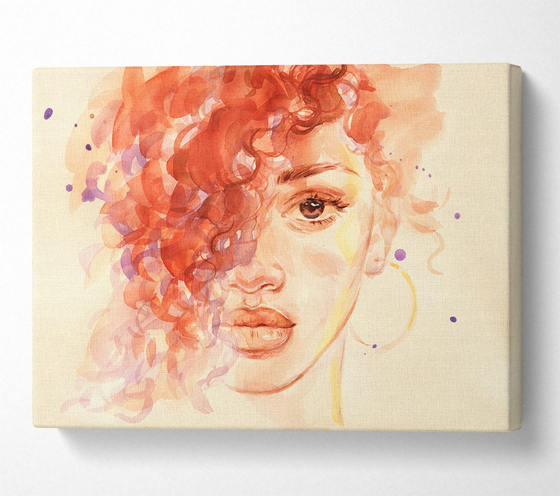  A Canvas Print of The Face Of Watercolour Canvas Art