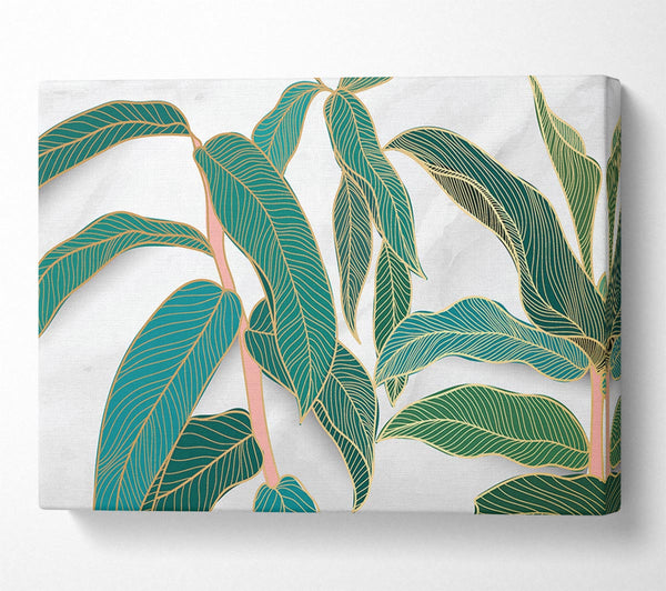  A Canvas Print of The Leaves Of A Branch Canvas Wall Art