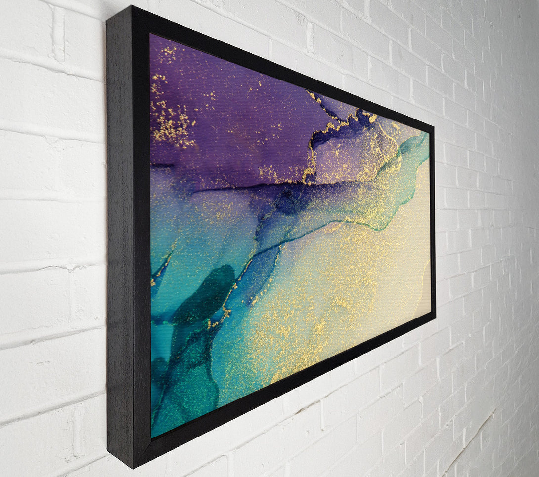  A Canvas Print of Glitter Over Watercolour Canvas Art