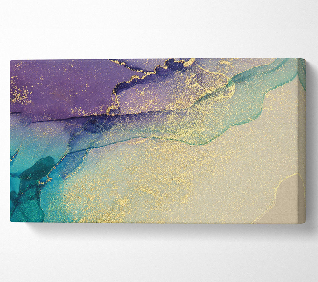  A Canvas Print of Glitter Over Watercolour Canvas Art