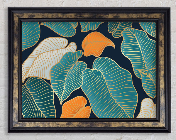 The Banana Leaf Flow Framed Print