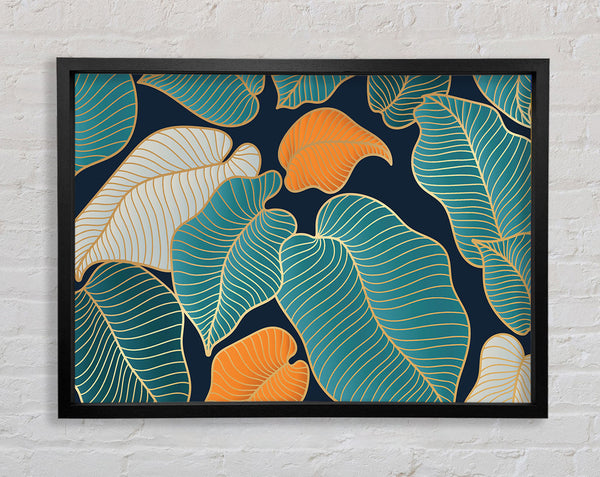 The Banana Leaf Flow Framed Print