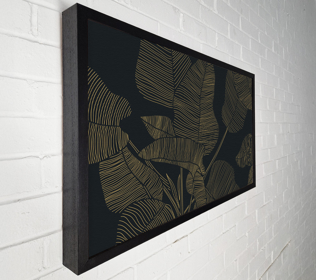  A Canvas Print of The Gold Lined Leaf Canvas Wall Art