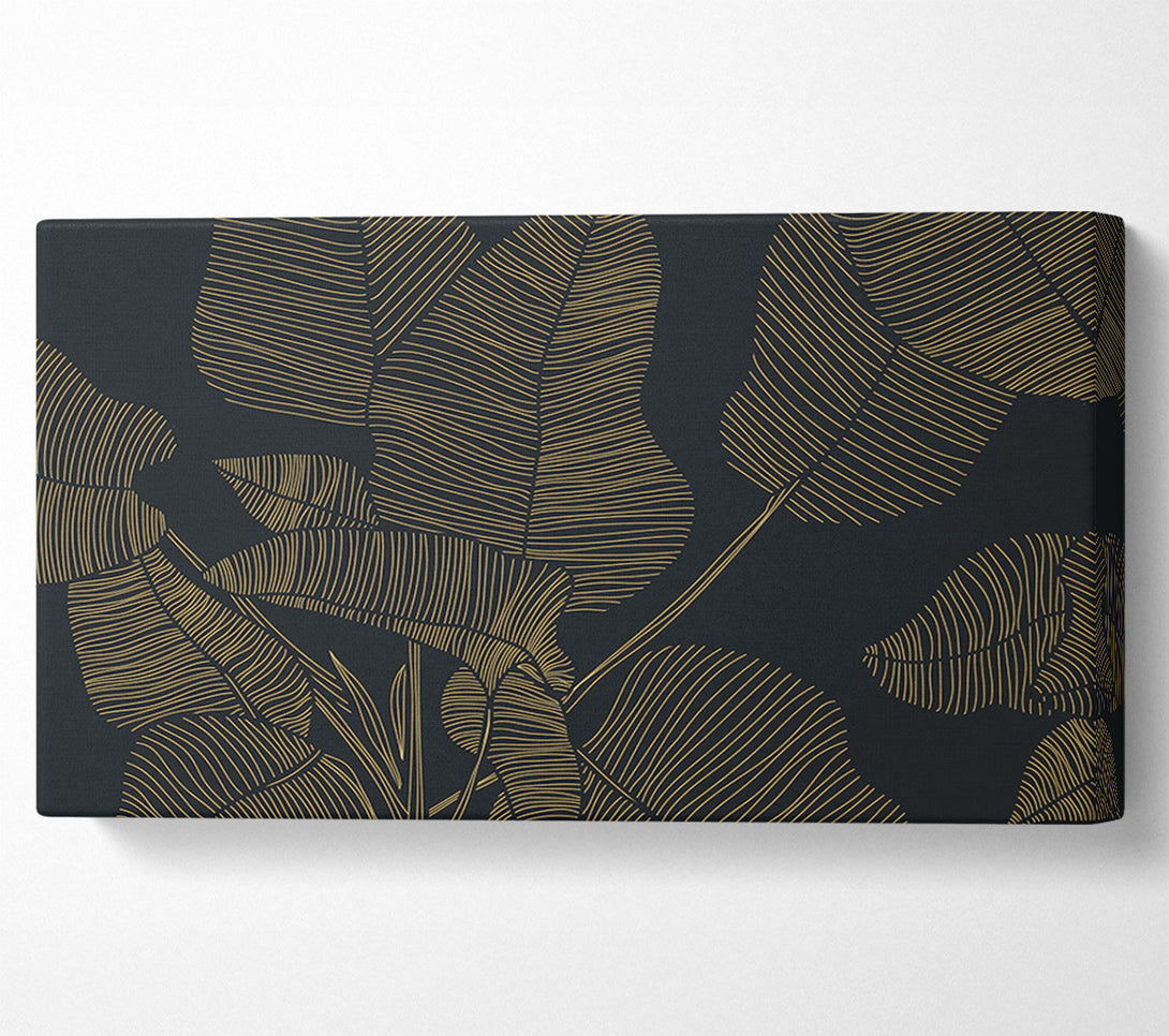  A Canvas Print of The Gold Lined Leaf Canvas Wall Art