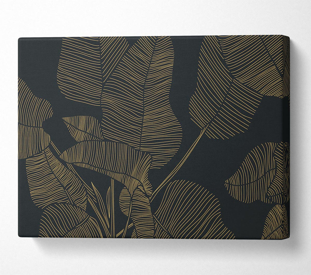  A Canvas Print of The Gold Lined Leaf Canvas Wall Art