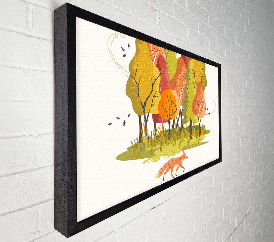  A Canvas Print of Fox In The Woodland Canvas Wall Art