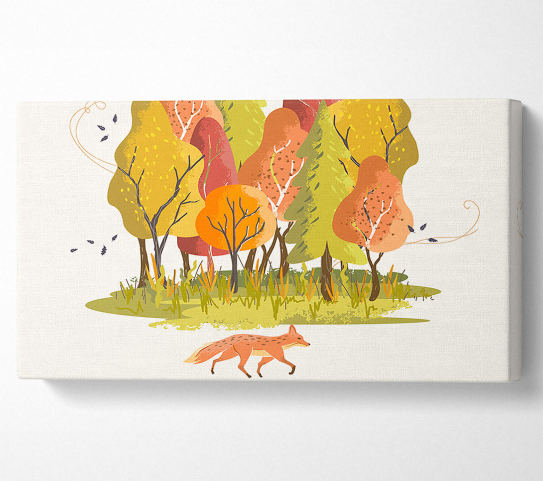  A Canvas Print of Fox In The Woodland Canvas Wall Art