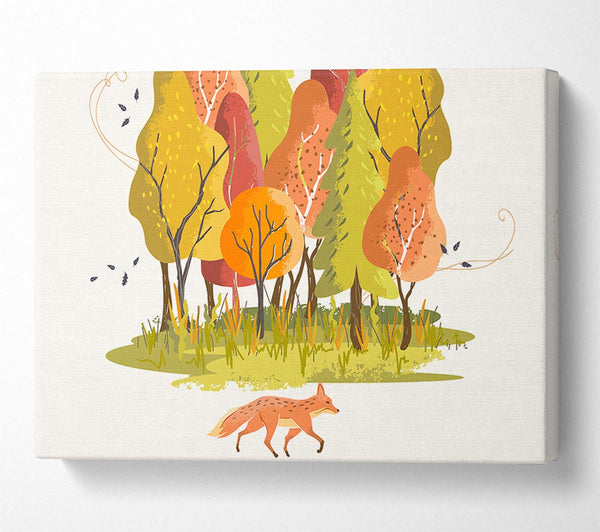  A Canvas Print of Fox In The Woodland Canvas Wall Art