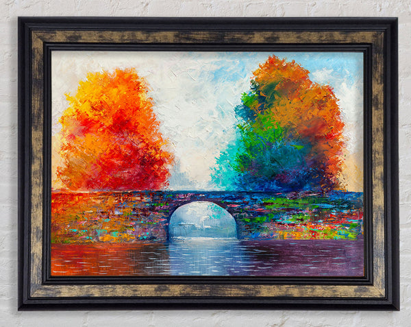 The Bridge Between Woodland Worlds Framed Print