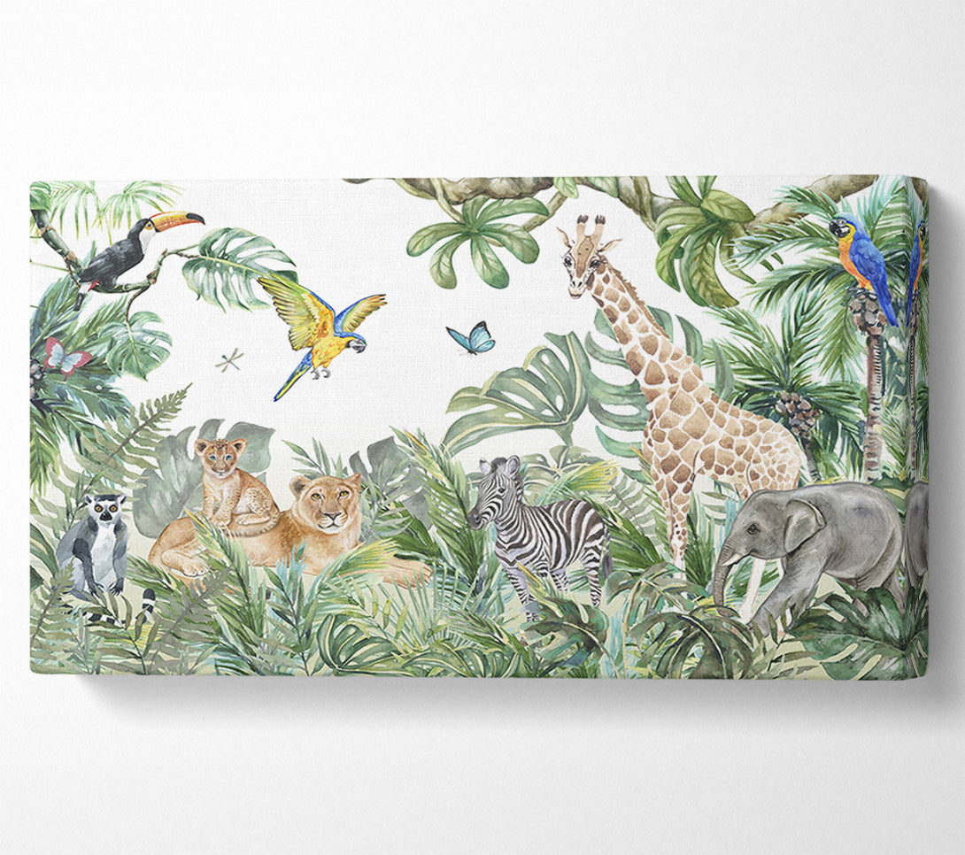  A Canvas Print of Safari Jungle Adventure Canvas Print