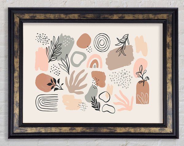 Natural Shapes Of Simplicity Framed Print