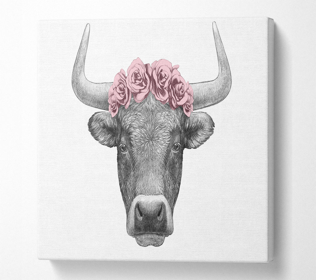  A Canvas Print of Rose Bull Head Canvas Art