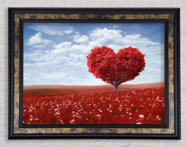 The Red Tree Heart Framed Print