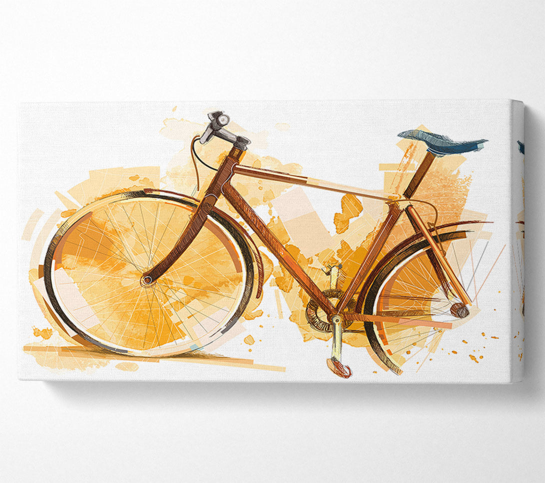  A Canvas Print of Watercolour Bike Canvas Wall Art
