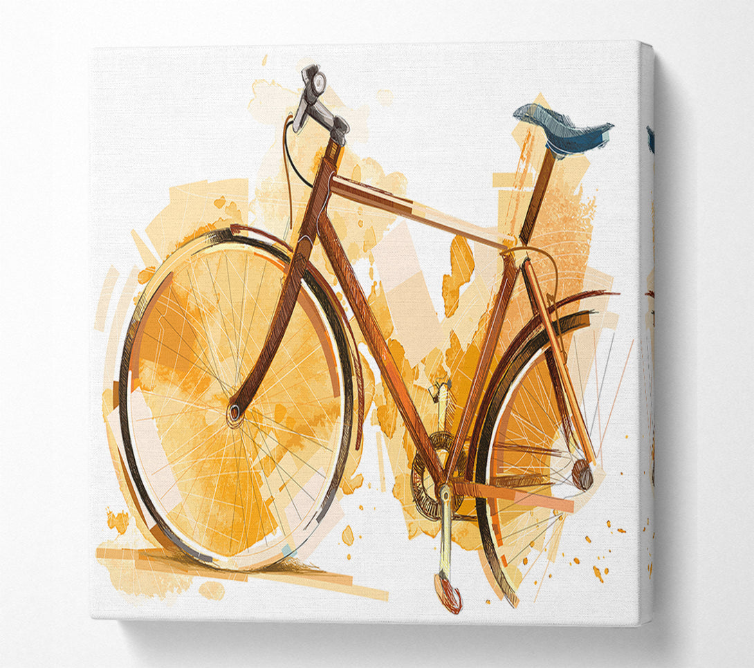  A Canvas Print of Watercolour Bike Canvas Wall Art