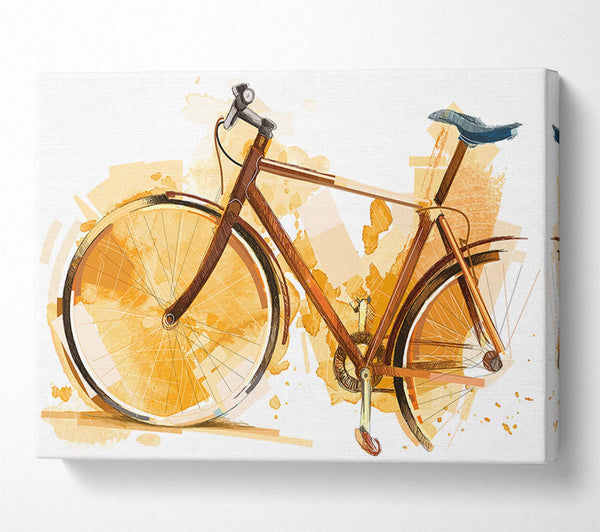  A Canvas Print of Watercolour Bike Canvas Wall Art