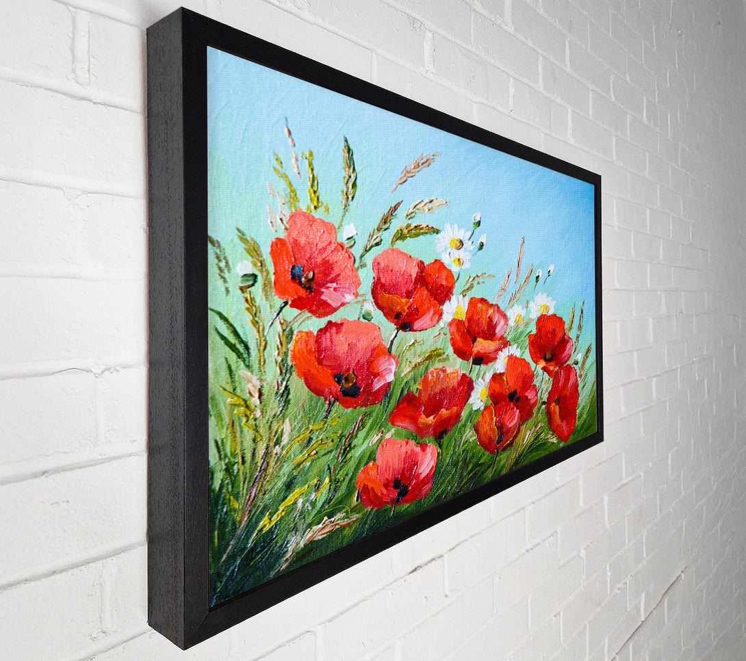  A Canvas Print of Poppies Under The Blue Sky Dream Canvas Art