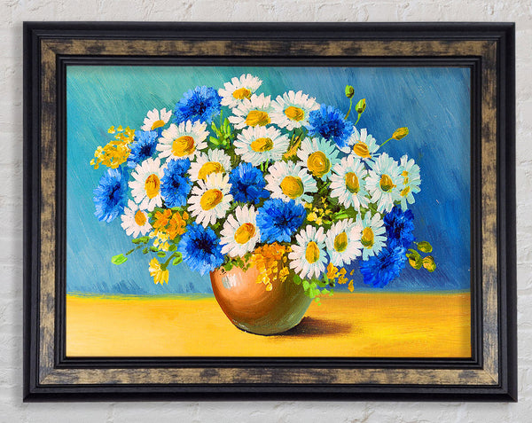 The Vase Of Daisies Framed Print