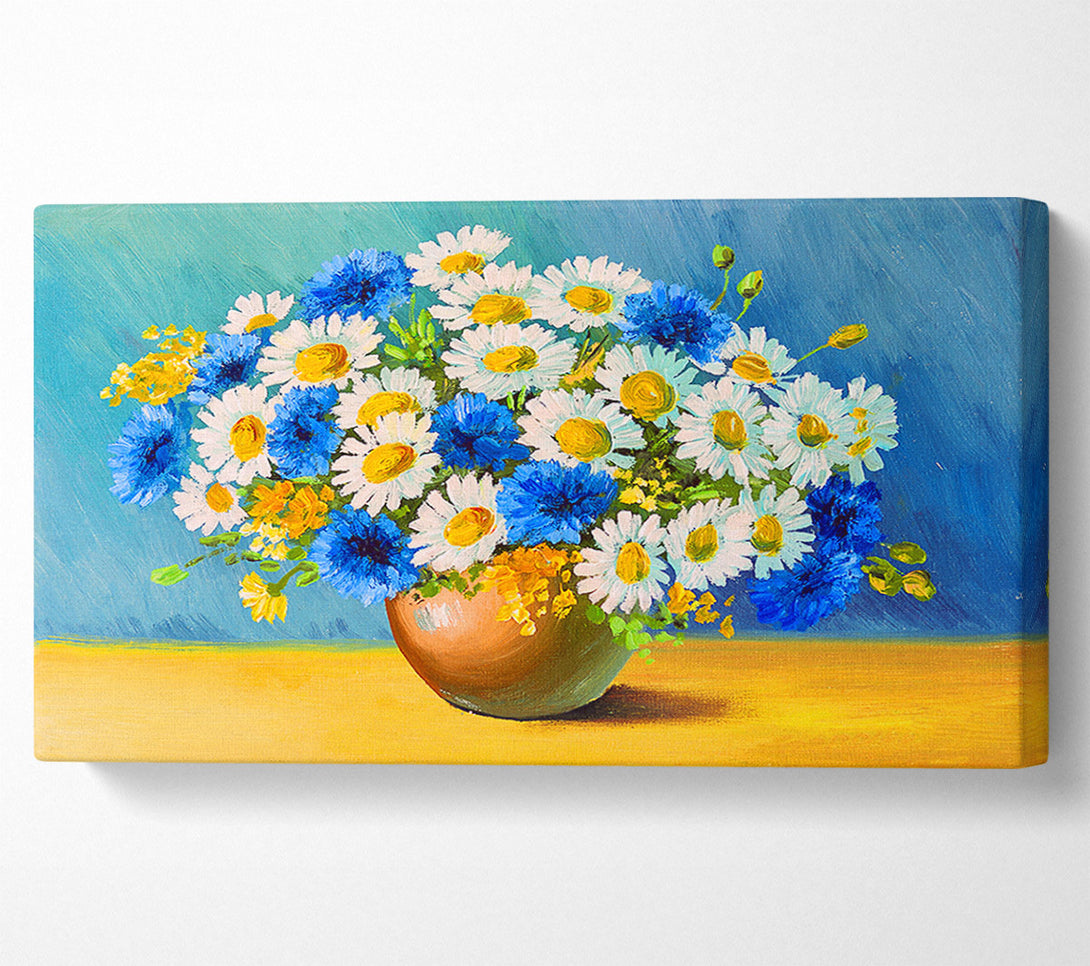  A Canvas Print of The Vase Of Daisies Canvas Print