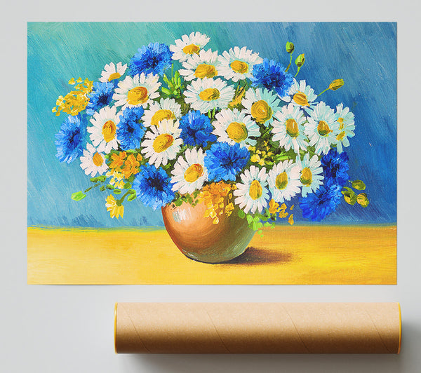 The Vase Of Daisies Print