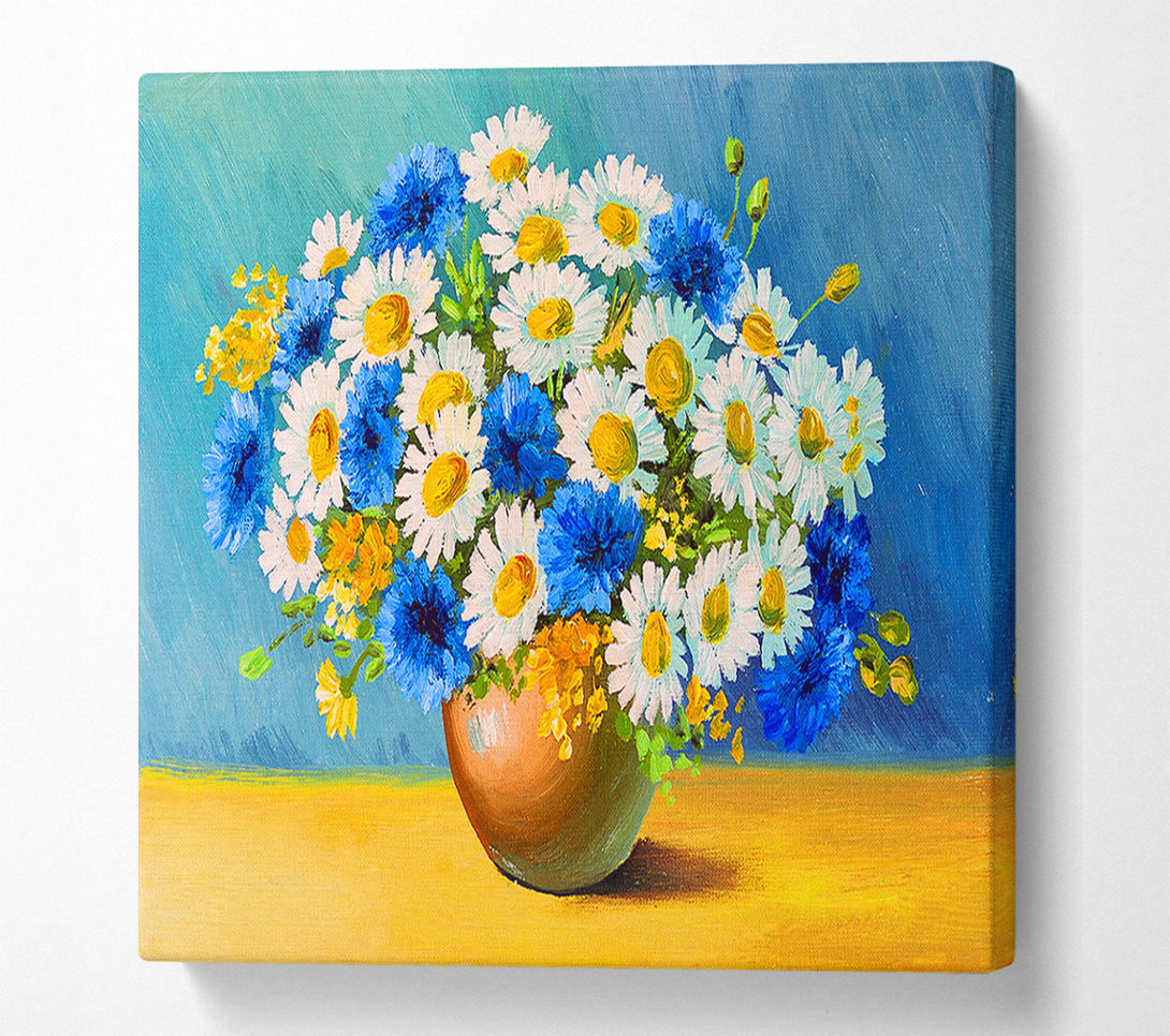  A Canvas Print of The Vase Of Daisies Canvas Print