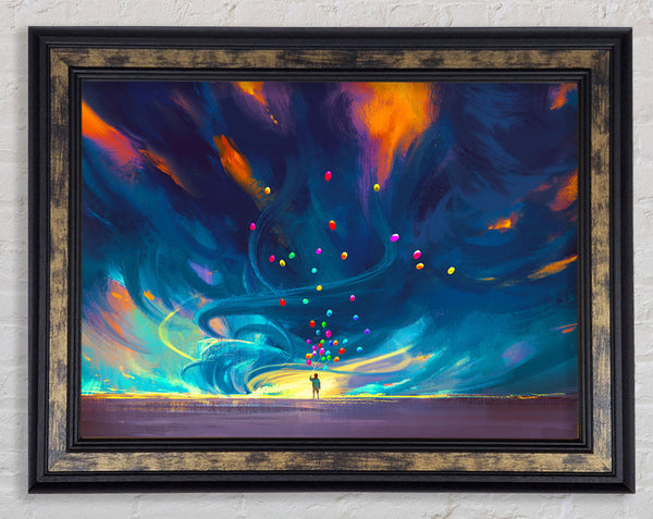 Swirling Skies Of Colour Framed Print