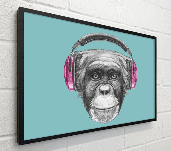 Chimpanzee Headphone Dj