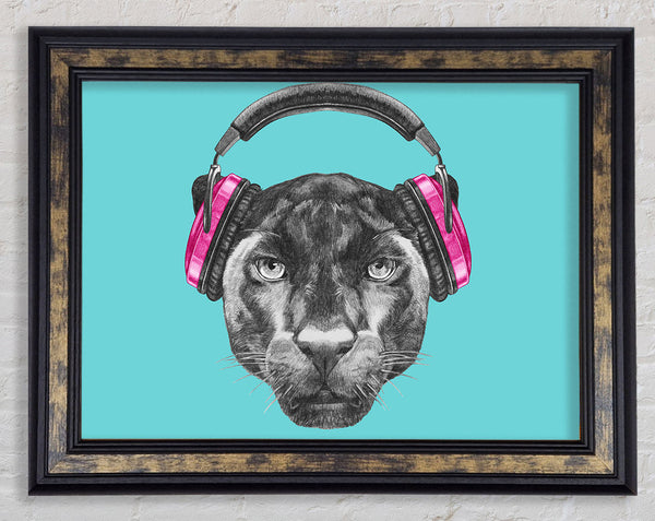 Headphone Jaguar Dj Framed Print
