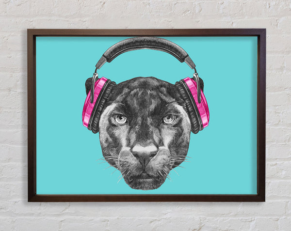 Headphone Jaguar Dj Framed Print