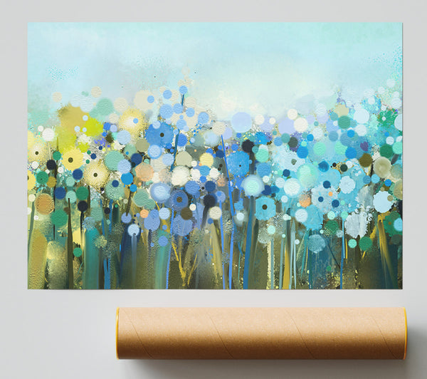 The Turquoise Wonder Flowers Print
