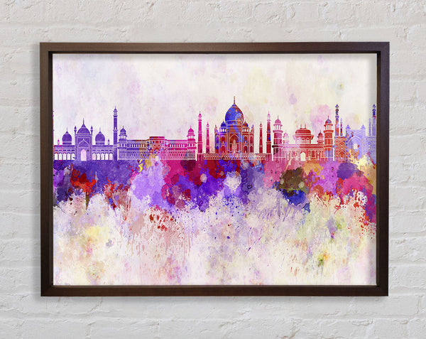Color Explosion Dubai Framed Print