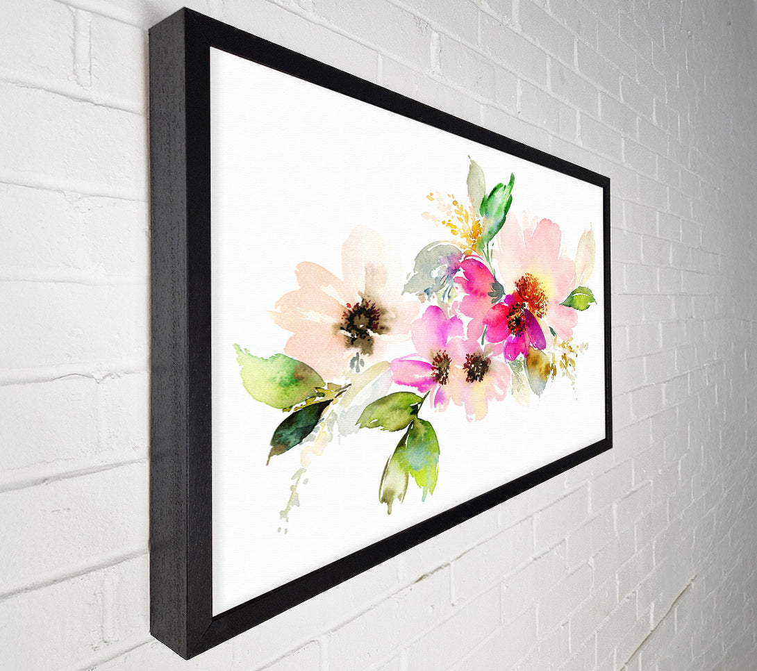  A Canvas Print of The Watercolour Flower Paint Canvas Art