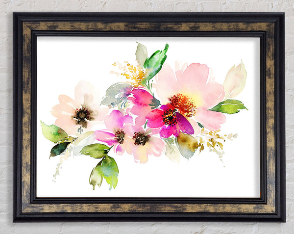 The Watercolour Flower Paint Framed Print
