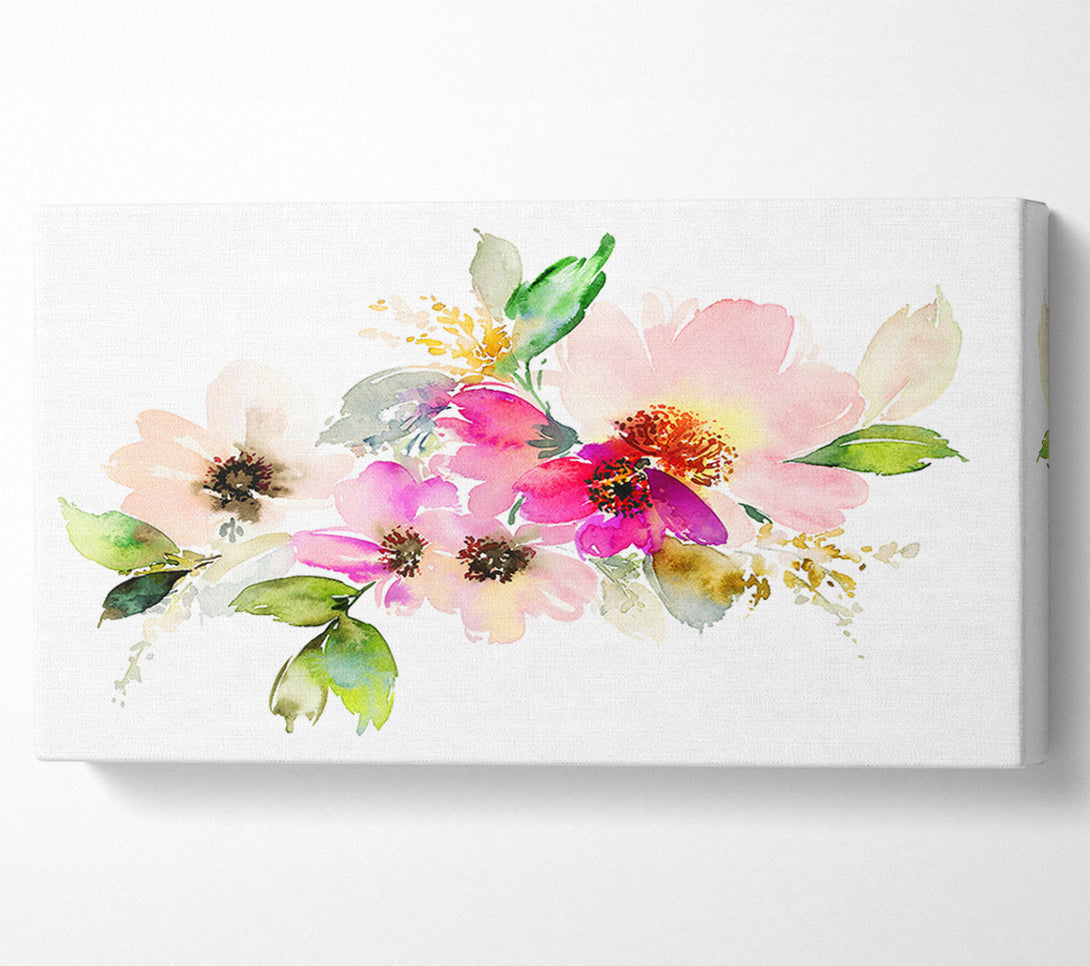  A Canvas Print of The Watercolour Flower Paint Canvas Art
