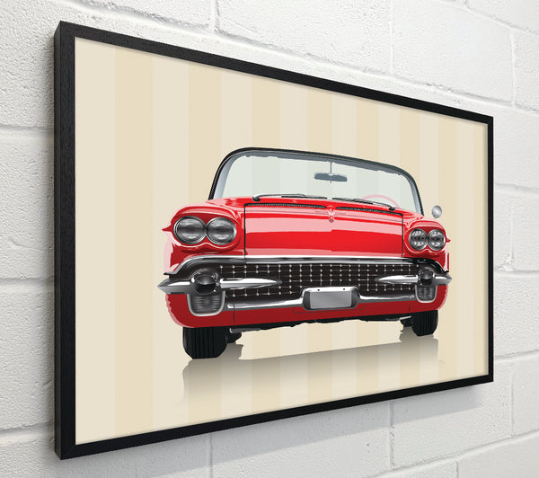 Classic American Car On Stripes