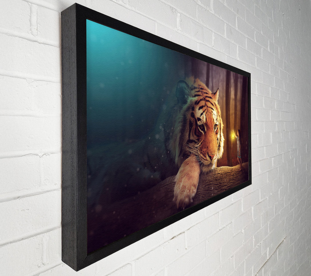  A Canvas Print of Visiting The Tiger Woman Canvas Print