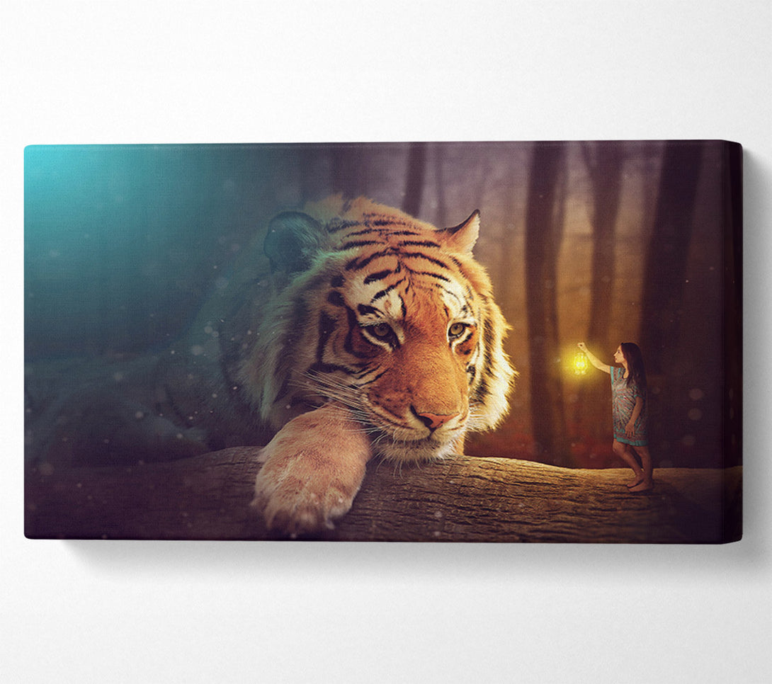  A Canvas Print of Visiting The Tiger Woman Canvas Print