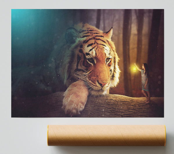 Visiting The Tiger Woman Print