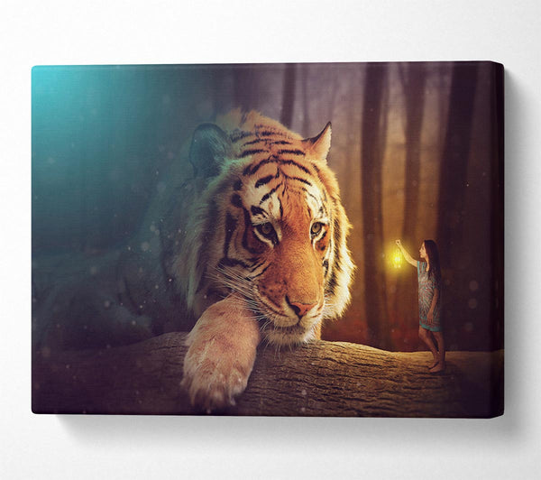  A Canvas Print of Visiting The Tiger Woman Canvas Print