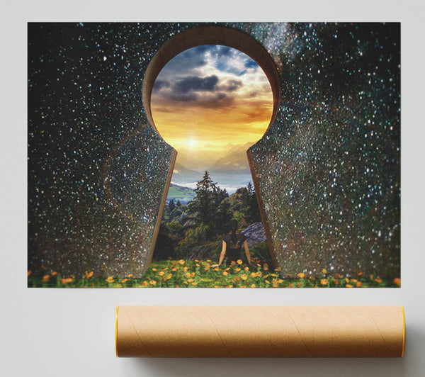 Key Hole Universe Poster