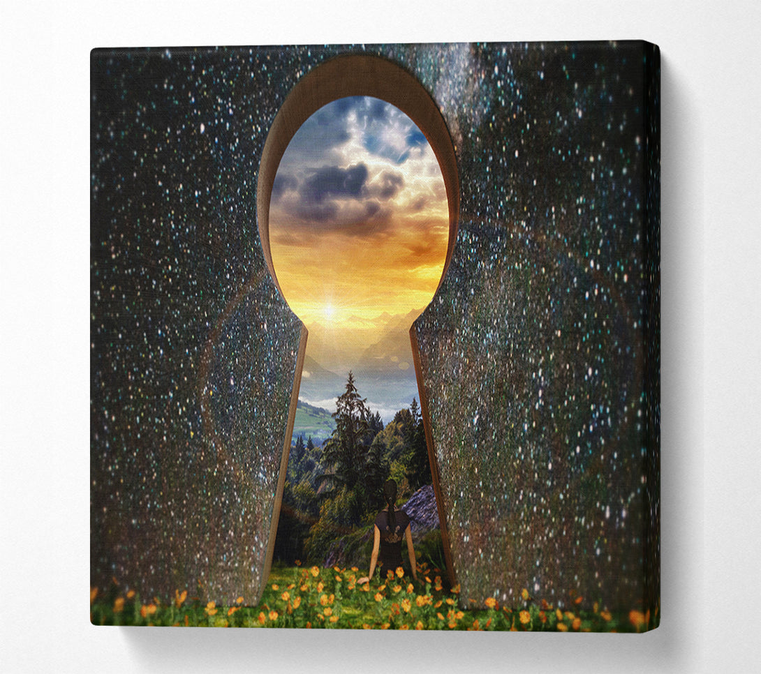  A Canvas Print of Key Hole Universe Canvas Art