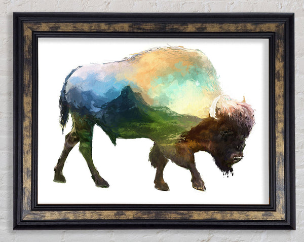 The Bison Of The Universe Framed Print