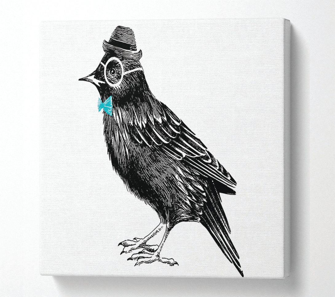  A Canvas Print of Hipster Crow Canvas Art
