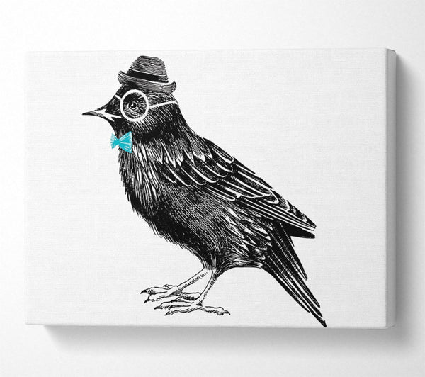  A Canvas Print of Hipster Crow Canvas Art