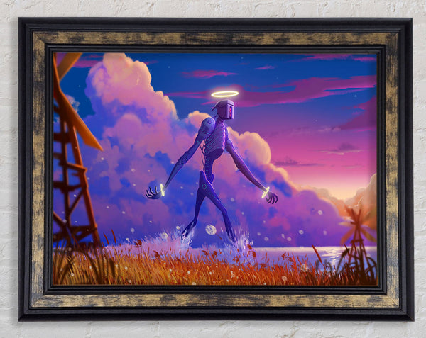 The Robot Halo Framed Print